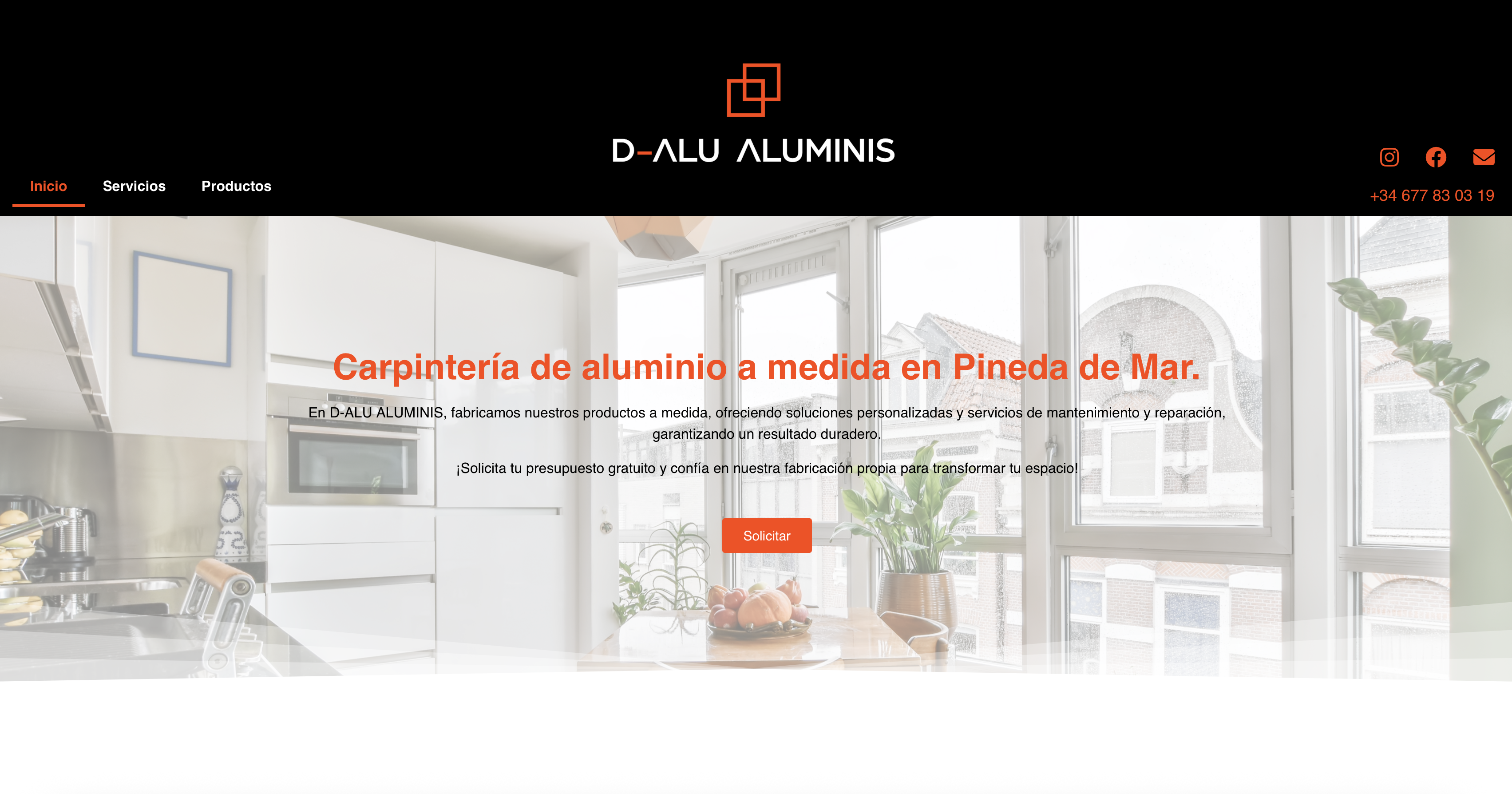 Captura de proyecto D-Alu Aluminis
